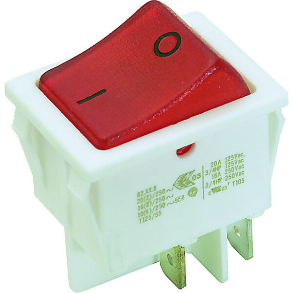 BACHMANN EB-Wippenschalter ws/rt,16(8)A250V 2p. 924.096